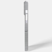 Modern Signature Monogram Silver Foil Case-Mate iPhone Case (Achterkant / Links)