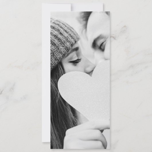 Modern Signature Script Foto Bruiloft Kaart (Achterkant)