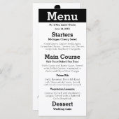 Modern Silhouette Couple - Menu Ontvangst (Voorkant / Achterkant)