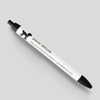 Modern Silhouette Dog Grooming Logo Zwarte Inkt Pen