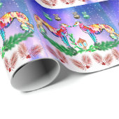 Modern Silken Windhound Wrapping Paper Cadeaupapier (Rol Hoek)
