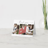 Modern Silver 3 Fotosjabloon gevouwen Bedankt (Voorkant)