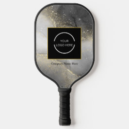 Modern Silver and Gold Company Name & Logo Pickleball Paddle
