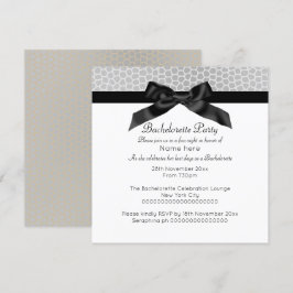 MODERN SILVER BLACK LEOPARD BACHELORETTE KAART