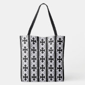 Modern Silver en Black Pattern Draagtas (Achterkant)