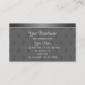 Modern Silver en Grey met Monogram Professional Visitekaartje (Achterkant)