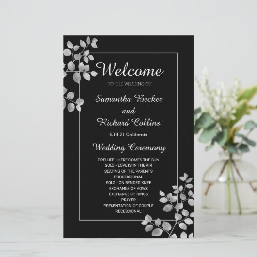 Modern Silver Floral (Staand voorkant)