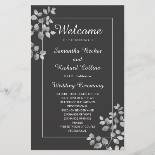 Modern Silver Floral (Voorkant)