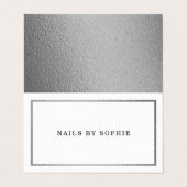 Modern Silver Foil Agenda Appointcard Visitekaartjes (Buitenkant ongevouwen)