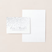 Modern Silver Foil Confetti Stippen bruiloft Dank  Folie Kaarten (Display)