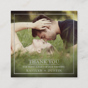 Modern Silver Foil Foto: Dank u Informatiekaartje