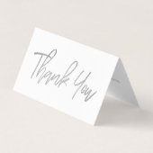 Modern Silver Foil Script Weddenschap Hartelijk da Visitekaartjes (Voorkant)