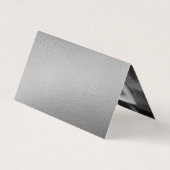 Modern Silver Foil Script Weddenschap Hartelijk da Visitekaartjes (Achterkant)