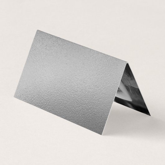 Modern Silver Foil Script Weddenschap Hartelijk da Visitekaartjes (Achterkant)