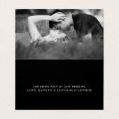 Modern Silver Foil Script Weddenschap Hartelijk da Visitekaartjes (Binnenkant ongevouwen)