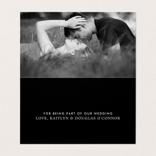 Modern Silver Foil Script Weddenschap Hartelijk da Visitekaartjes (Binnenkant ongevouwen)