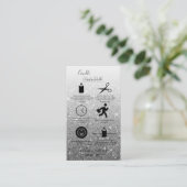 Modern Silver Glitter Candle Care Visitekaartje (Staand voorkant)