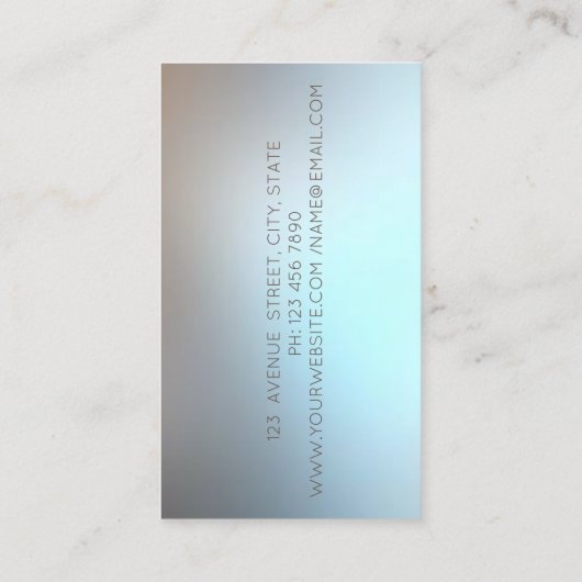 Modern, Silver Glitter Guitar, muziekleraar Visitekaartje (Achterkant)