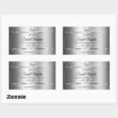 Modern Silver Glitter Monogram Product Labels Logo (Vel)
