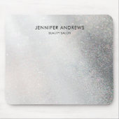 Modern Silver Glitter Salon Muismat (Voorkant)