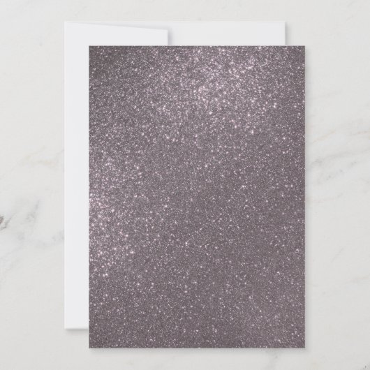 Modern Silver Glitter Thick Border Afstuderen Kaart (Achterkant)