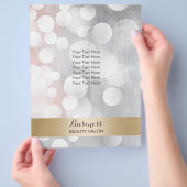 Modern Silver & Gold Beauty Salon Brochures (Hand)