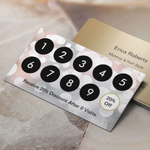 Modern Silver & Gold Beauty Salon Loyalty