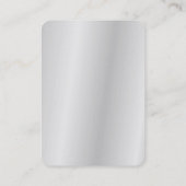 Modern Silver Grey Bold Minimalist Professional Visitekaartje (Achterkant)