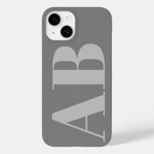 Modern Silver Grey initiaal minimal modern