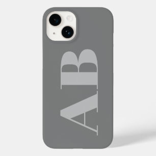 Modern Silver Grey initiaal minimal modern Case-Mate iPhone 14 Hoesje