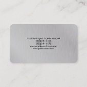 Modern Silver Grey Professional Creative Elegant Visitekaartje (Achterkant)