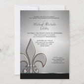 Modern Silver Jubileum Fleur de Lis Kaart (Achterkant)