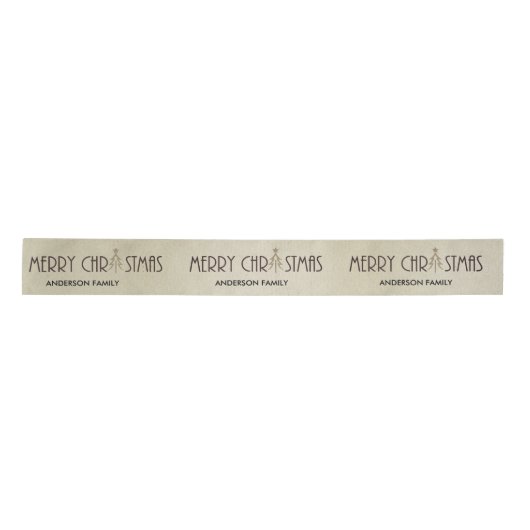 MODERN SILVER MERRY CHRISTMAS HOLIDAY CUSTOM LINT (Voorkant)