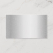 Modern Silver Metal & Eyeball Optometrist Visitekaartje (Achterkant)