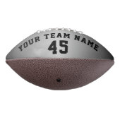Modern Silver Metallic Player Team Name Number American Football (Gedraaid 270)