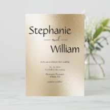 Modern Silver Metallic Simple Wedding
