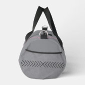 Modern Silver  Pink Sripe Travel Duffle Bag  Plunjezak (Rechts)