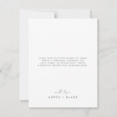 Modern Silver Script 3 Photo Collage Wedding Bedankkaart (Achterkant)