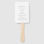 Modern Silver Script Wedding Program Handwaaier (Voorkant)