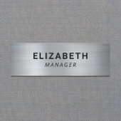 Modern Silver Simple Naamplaatje