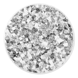 Modern Silver Sparkle Keramische Knop