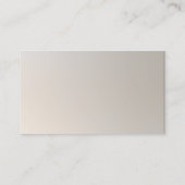 Modern Silver Taupe Esthetician Spa Visitekaartje (Achterkant)