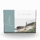 modern simpel blauw fotogeniecadeau fotoblokken (Voorkant)