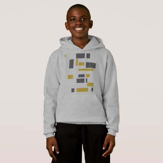 Modern, simpel, cool geometric yellow gray pattern (Voorkant volledig)