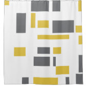 Modern, simpel, cool geometric yellow gray pattern douchegordijn (Voorkant)