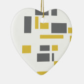 Modern, simpel, cool geometric yellow gray pattern keramisch ornament (Rechts)