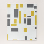 Modern, simpel, cool geometric yellow gray pattern legpuzzel (Verticaal)