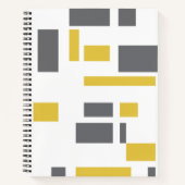 Modern, simpel, cool geometric yellow gray pattern notitieboek (Voorkant)