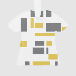 Modern, simpel, cool geometric yellow gray pattern ornament