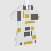 Modern, simpel, cool geometric yellow gray pattern ornament (voorkant)